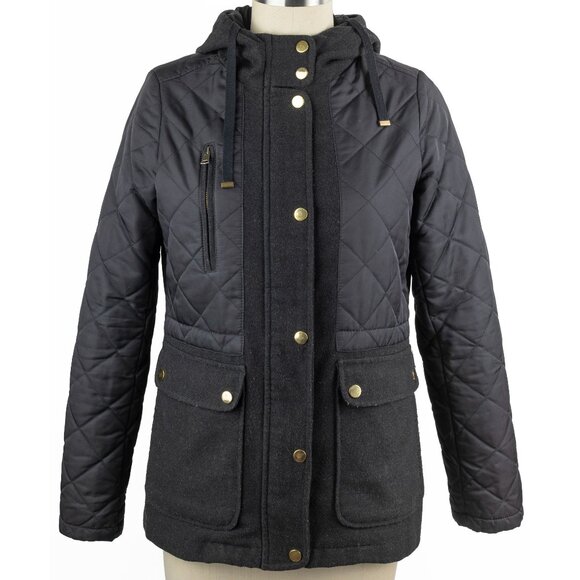 Topshop Quilted Utility Jacket with Hood – Women’s Size 4 - Picture 1 of 11